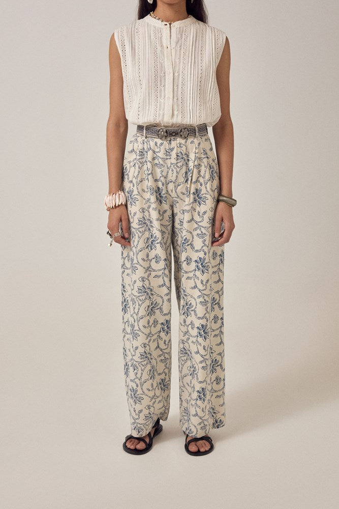 Simone Pants - White Fuji - Maison Hotel
