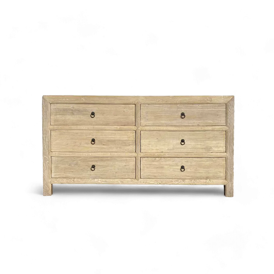 Malani Elm Rustic Timber Chest of Drawers