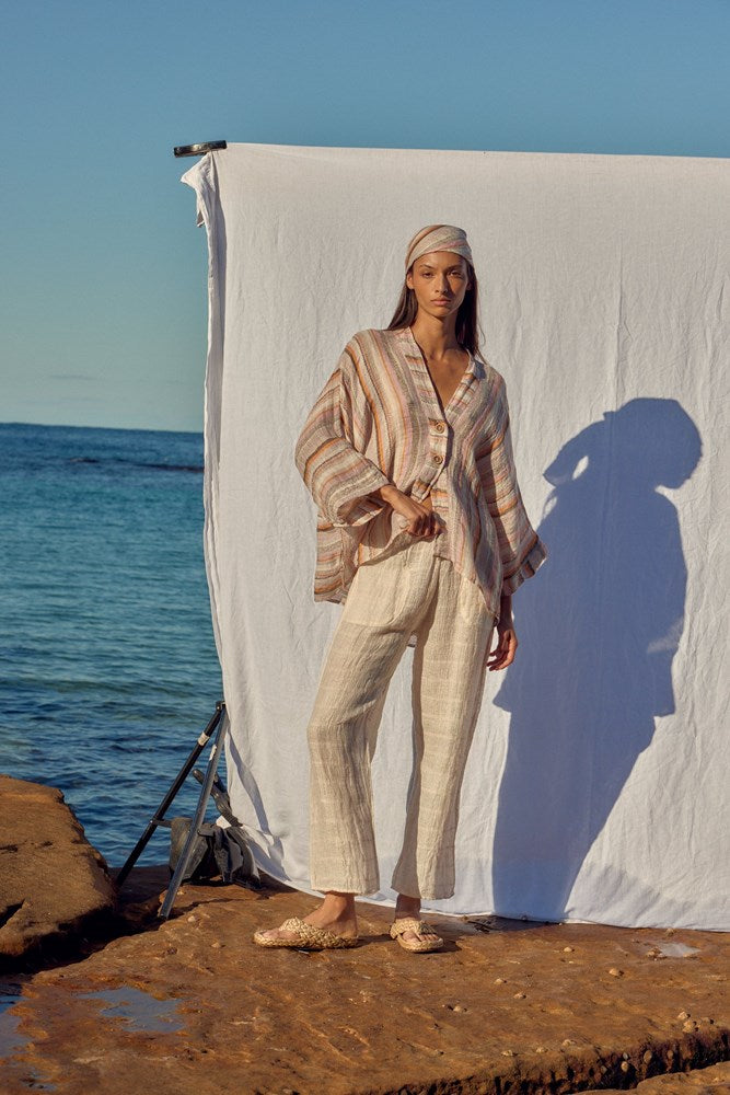 Estilo Emporio-Mantle Jacket - Fez Stripe-Jacket-st-barts-brisbane-goldcoast-cabarita-southport