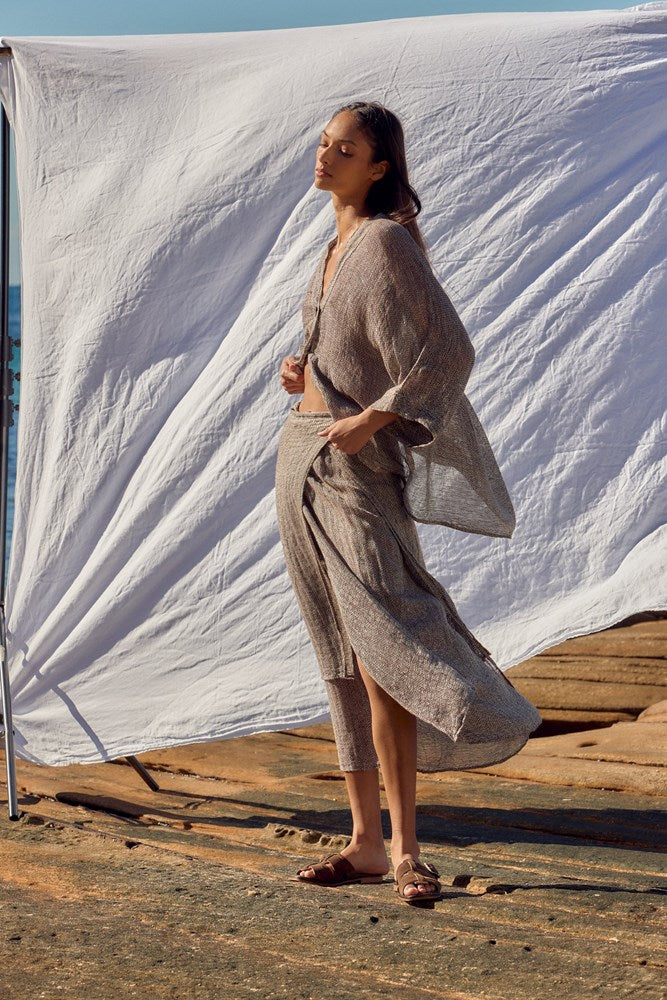 Estilo Emporio-Mantle Jacket - Rete Chocolate-Jacket-st-barts-brisbane-goldcoast-cabarita-southport