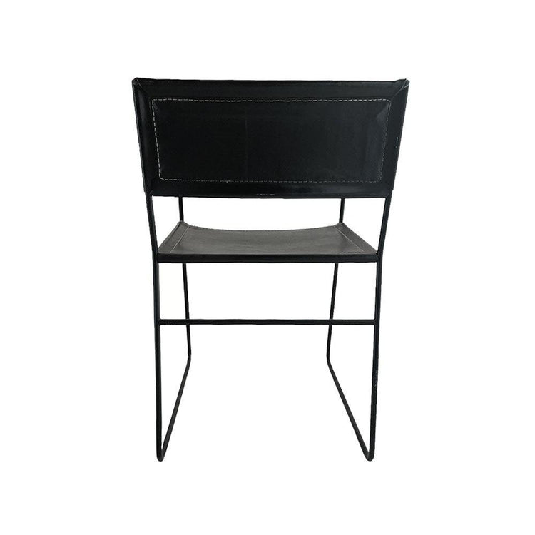 Marrietta Black Leather Occasional Chair