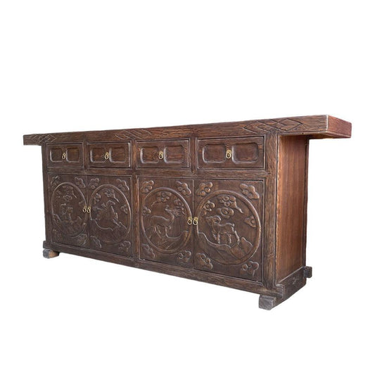 Matsuri Ornate Carved Cabinet - Walnut