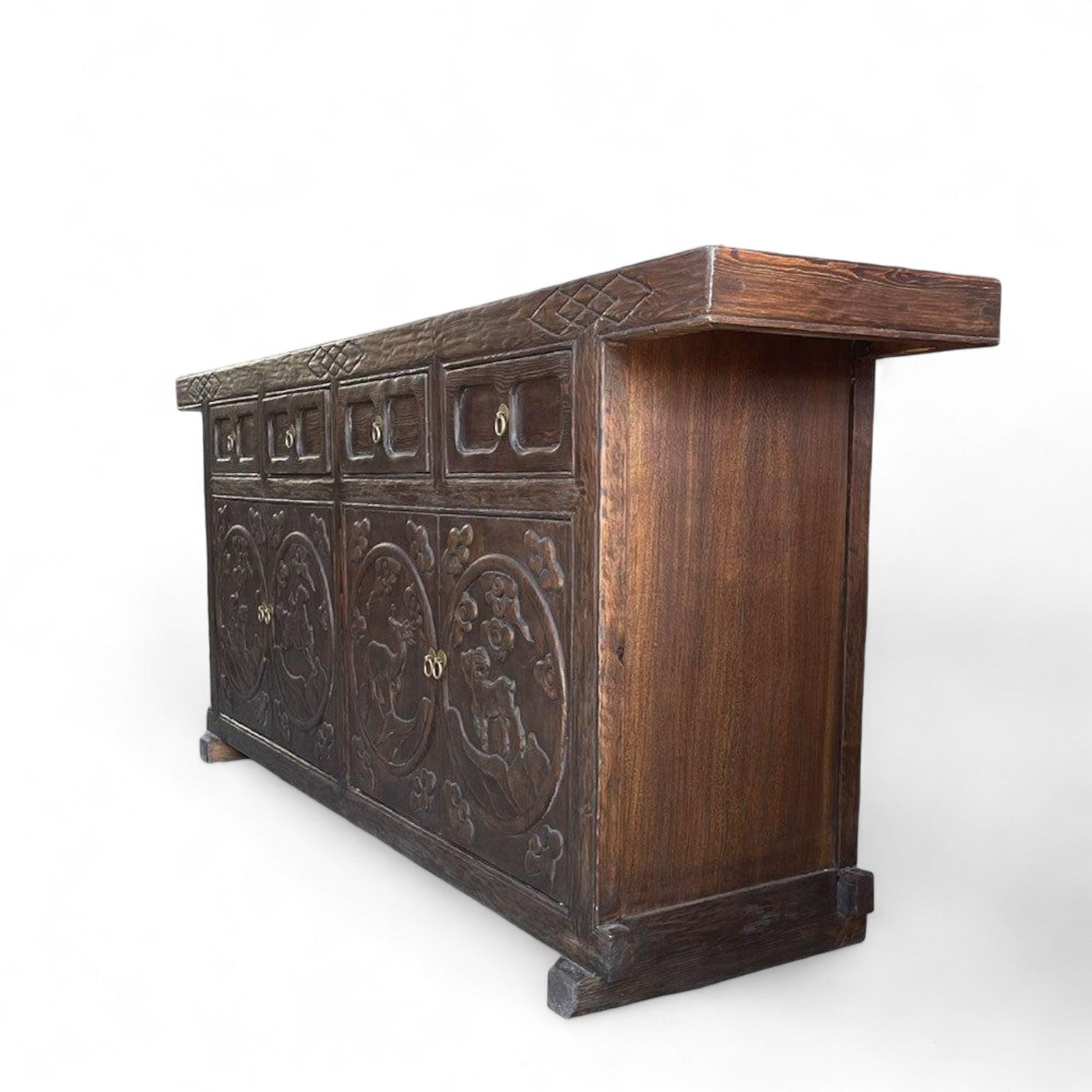 Matsuri Ornate Carved Cabinet - Walnut