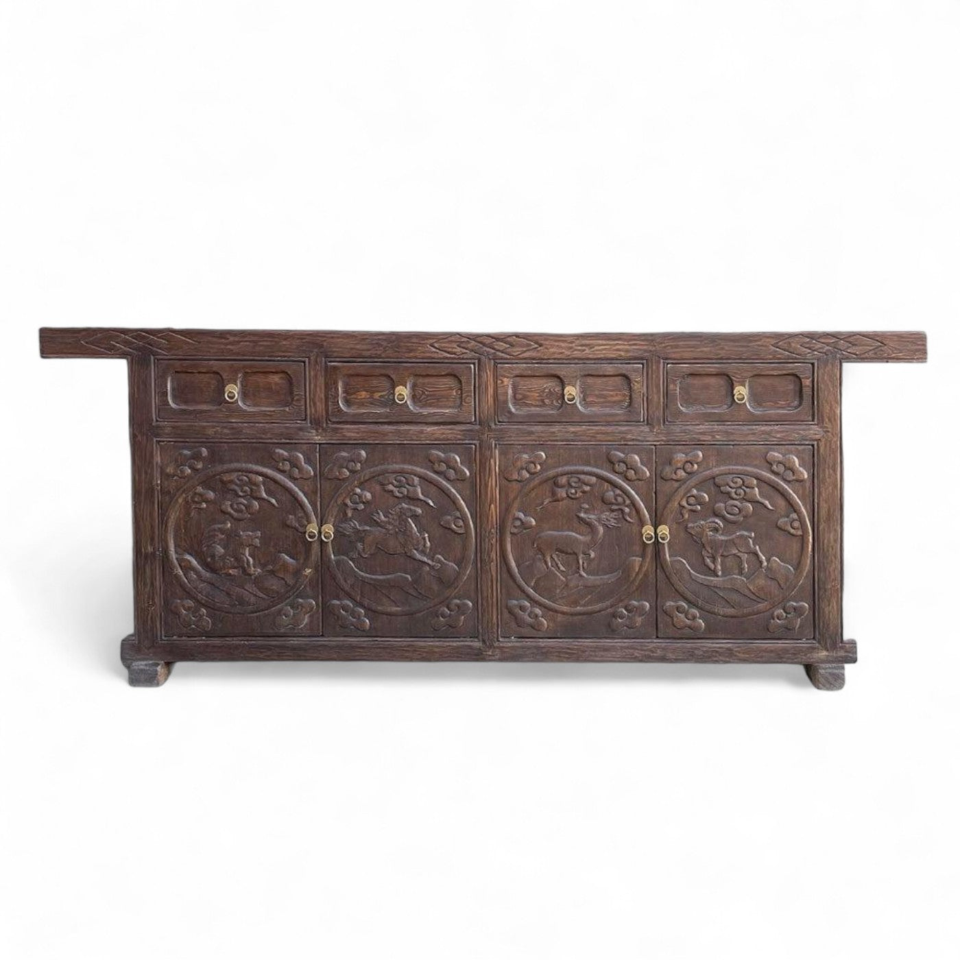 Matsuri Ornate Carved Cabinet - Walnut