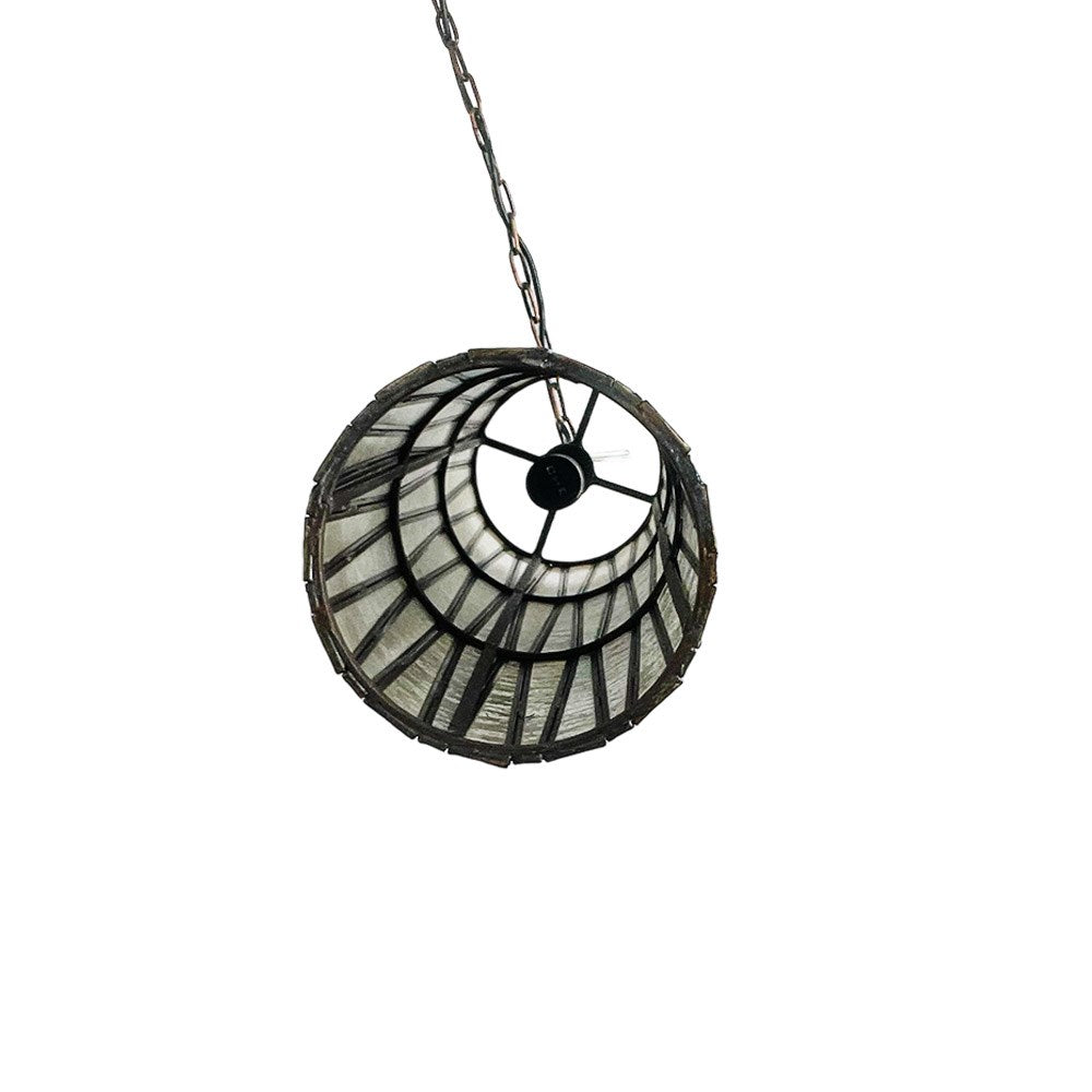 Mercury Glass Cylinder Pendant