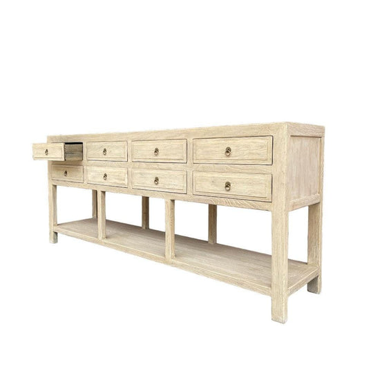 Merrick 9 Draw Elm Cabinet