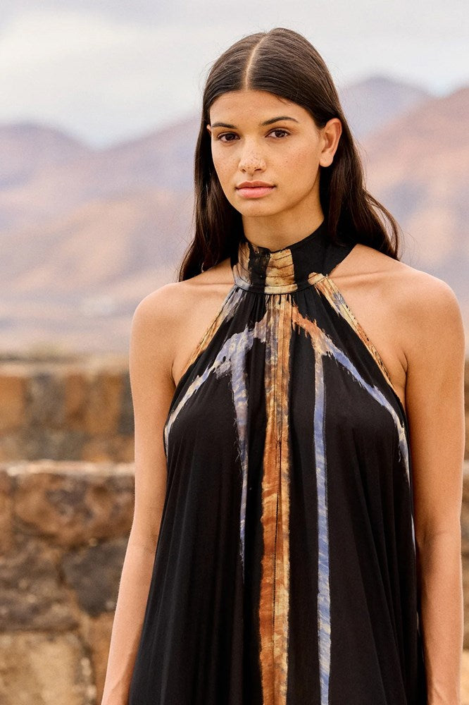 Lala Dress - Blue/Ocre - Mes Demoiselles
