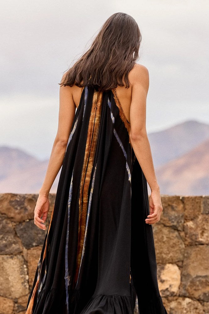 Lala Dress - Blue/Ocre - Mes Demoiselles