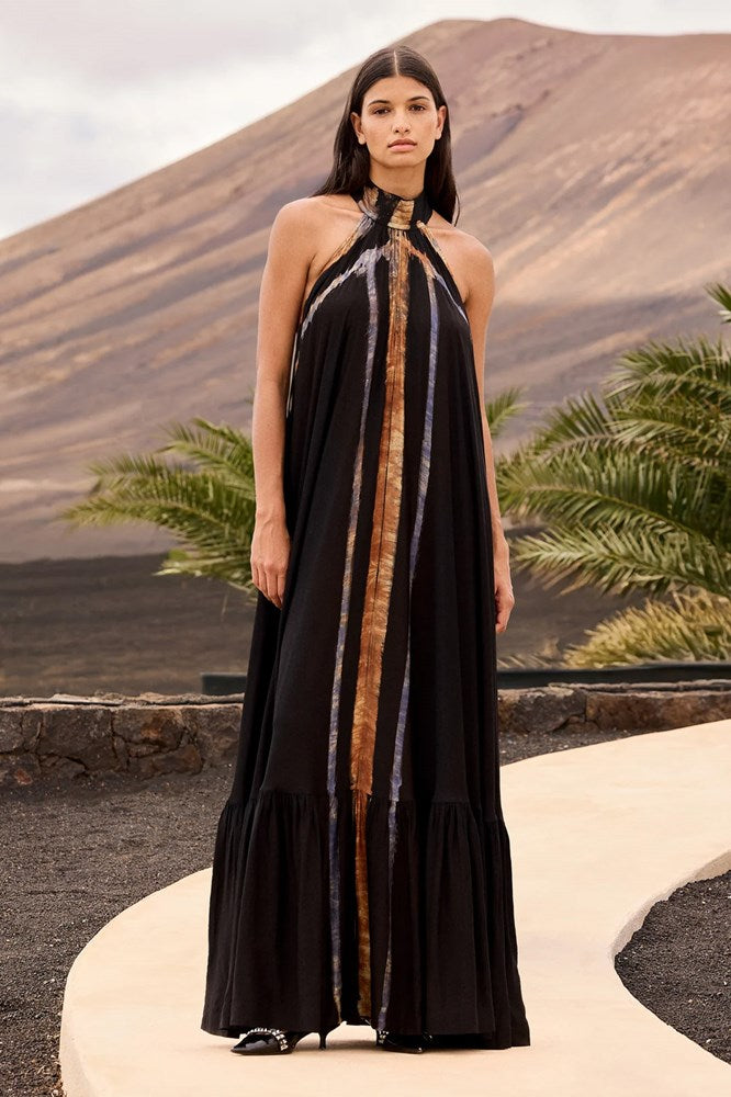 Lala Dress - Blue/Ocre - Mes Demoiselles