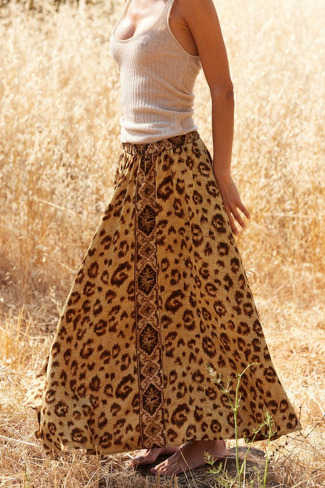 Lino Skirt - Leopard - Mes Demoiselles