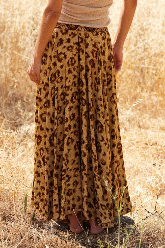 Lino Skirt - Leopard - Mes Demoiselles