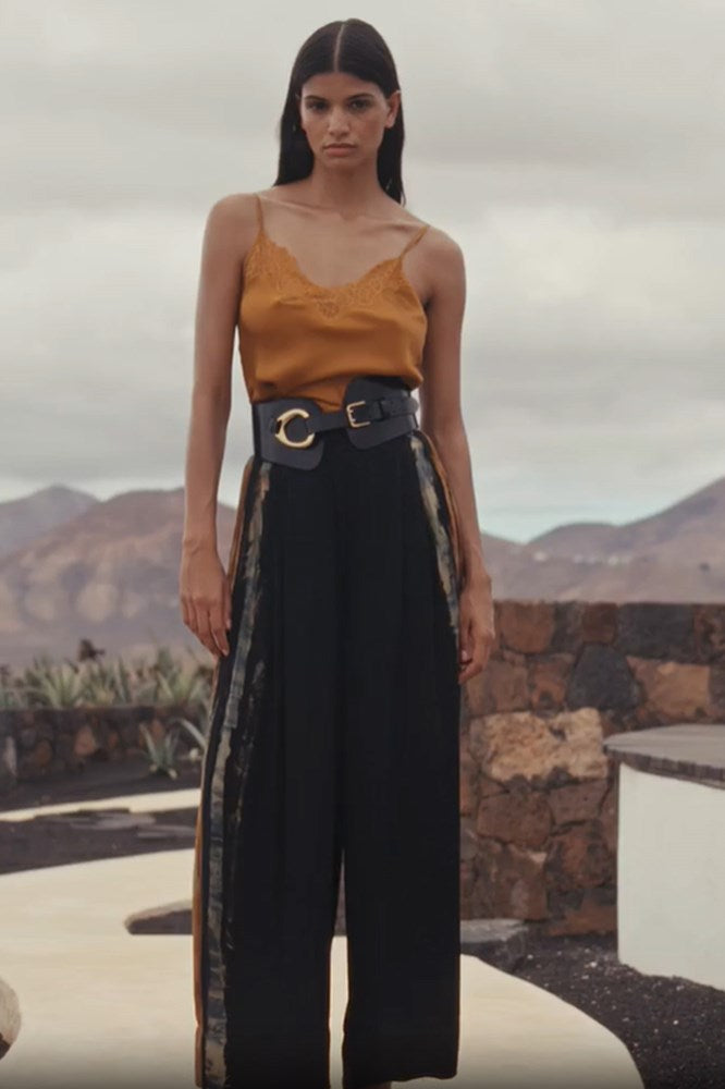 Llorllora Pants - Blue/Ocre - Mes Demoiselles