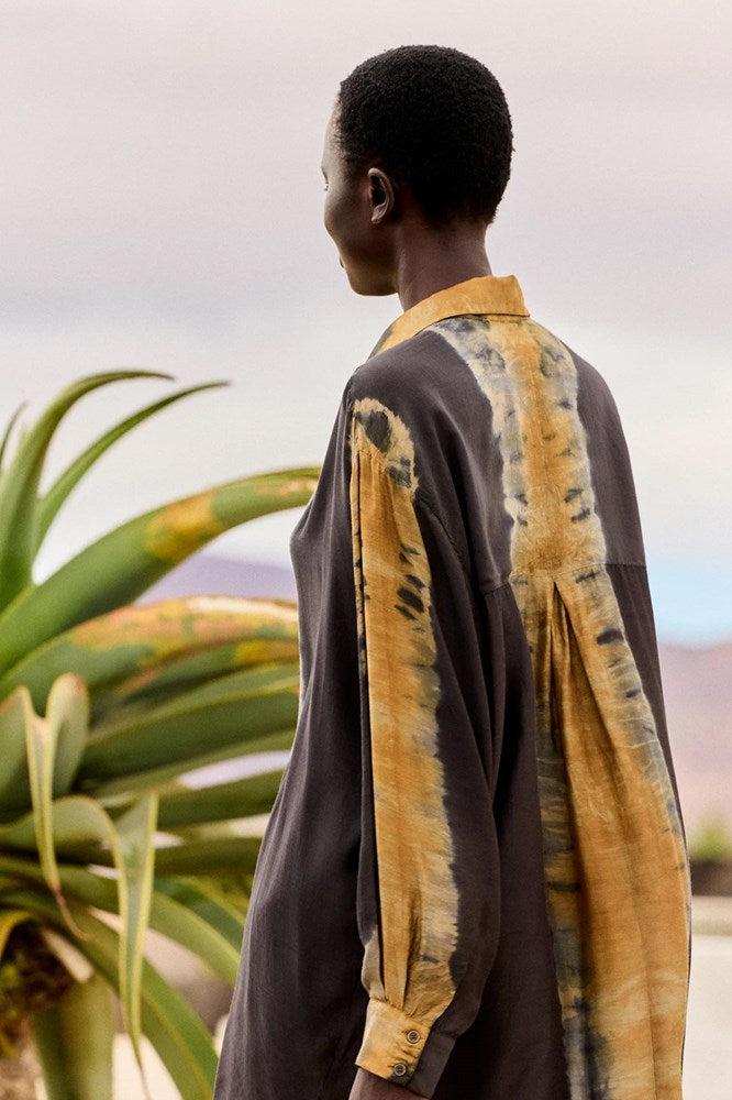 Lumelo Shirt - Blue/Ocre - Mes Demoiselles