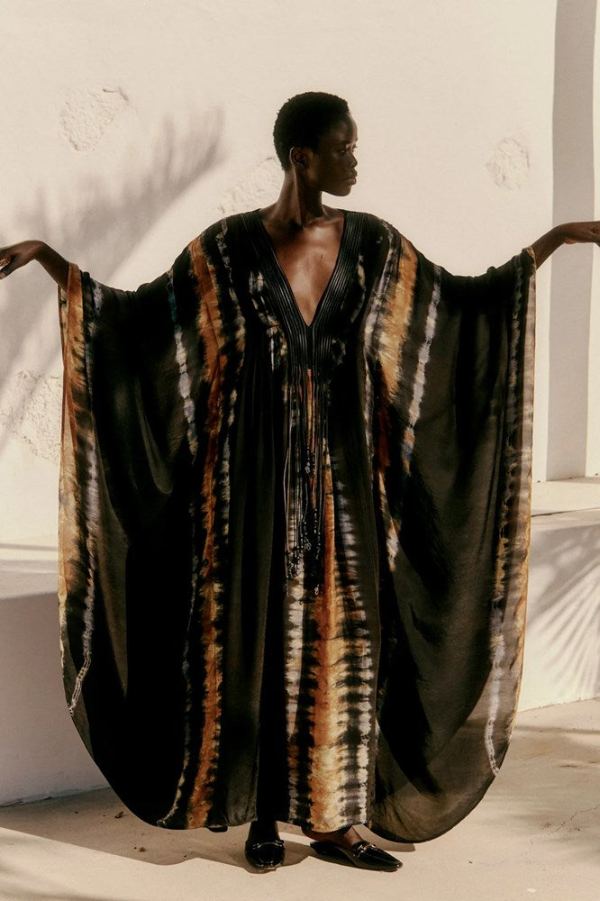 Luri Dress - Blue/Ocre - Mes Demoiselles