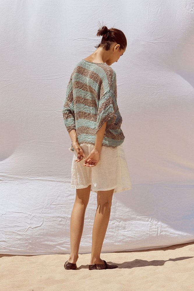 Estilo Emporio-Miramare Top - Chocolate/Turquoise-Tops-st-barts-brisbane-goldcoast-cabarita-southport