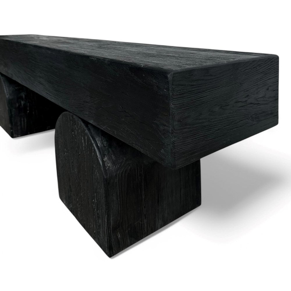 Moro Black Curved Bench