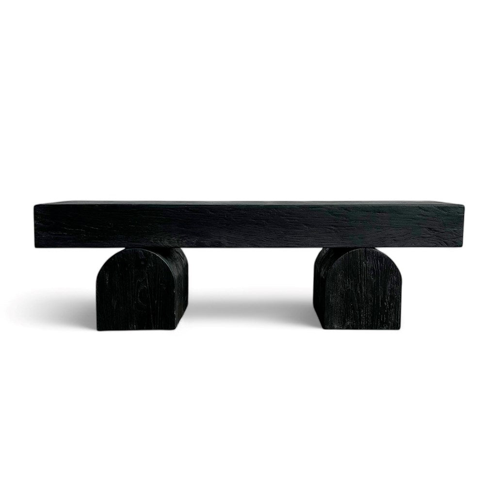 Moro Black Curved Bench