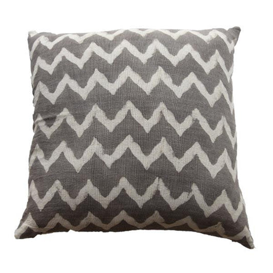 Mud Printed Iron Chevron Wide Cushion Cover Only