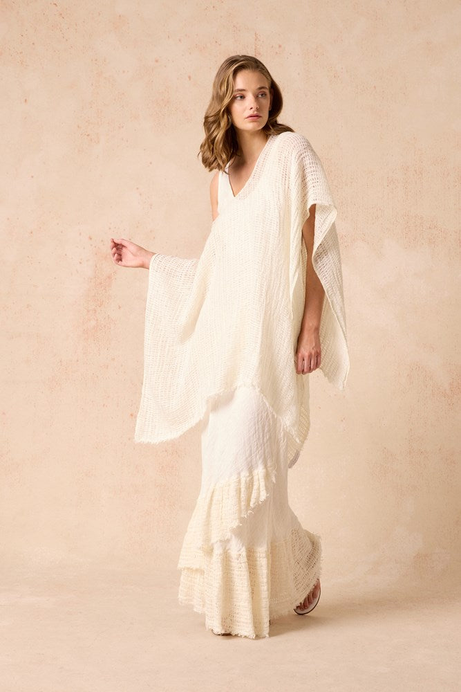 Multi Wear Poncho - Giorno Panna