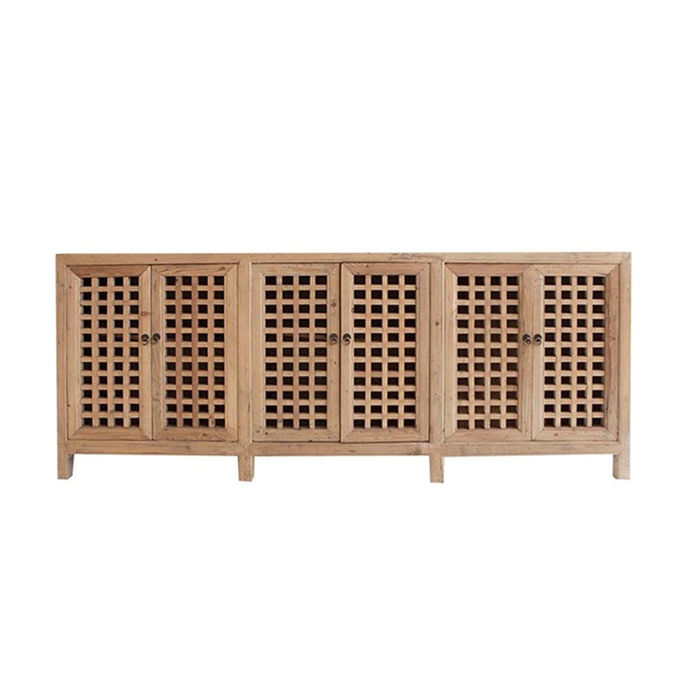 Natural Elm Lattice Sideboard
