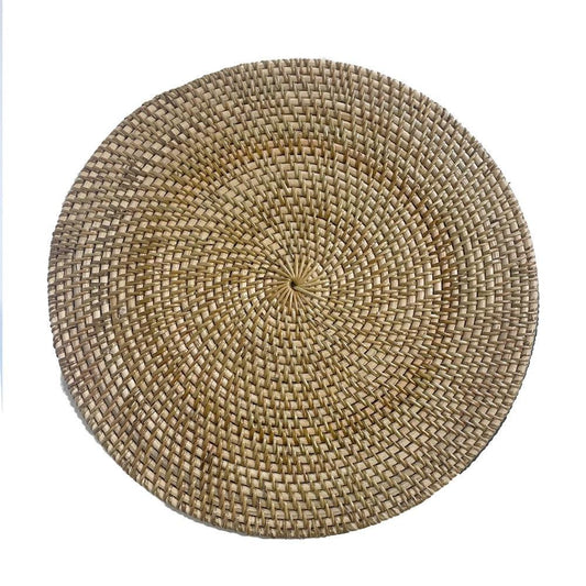 Natural Rattan Round Placemat-St Barts