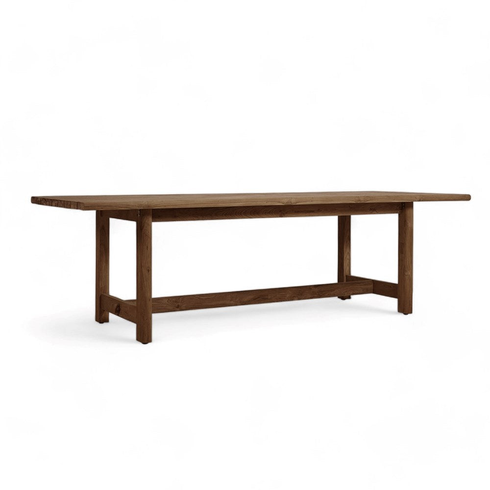 Neve Outdoor Rectangle Teak Dining Table 2.5m - Seats 6-8