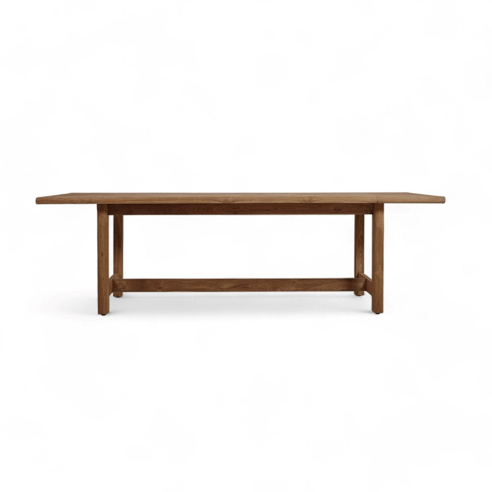 Neve Outdoor Rectangle Teak Dining Table 2.5m - Seats 6-8