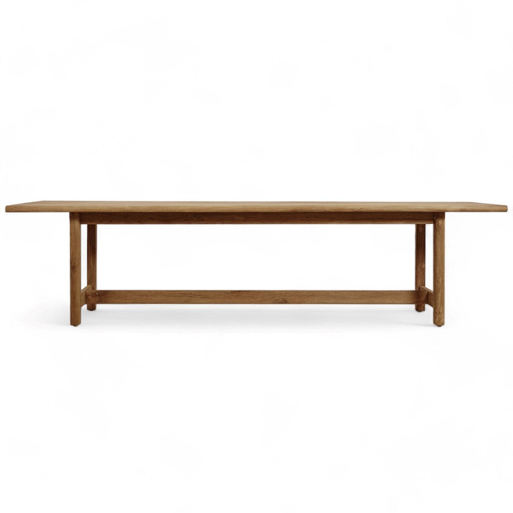 Neve Outdoor Rectangle Teak Dining Table 3m - Seats 8-10