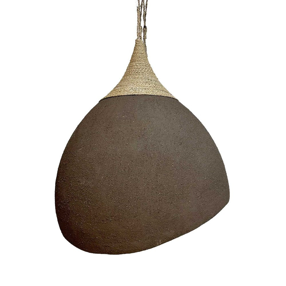 Obi Sand Dome Pendant Light - Black