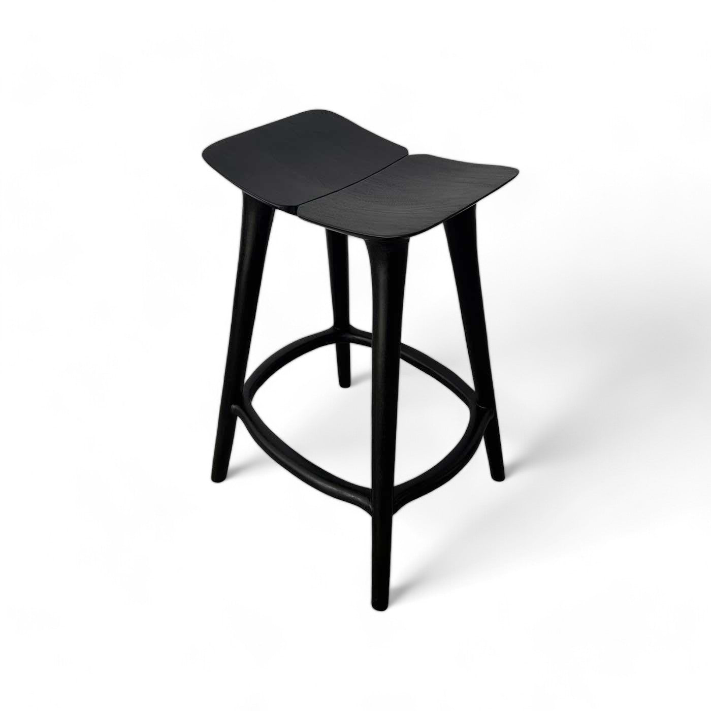 Olsen Black Teak Bar Stool