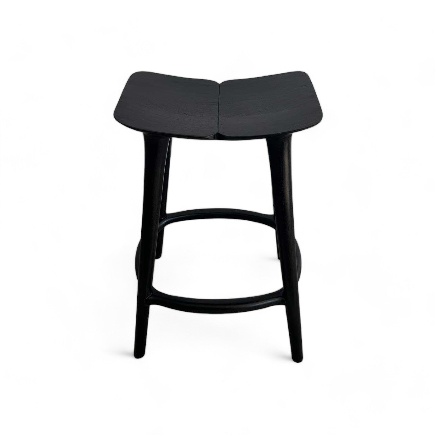 Olsen Black Teak Bar Stool