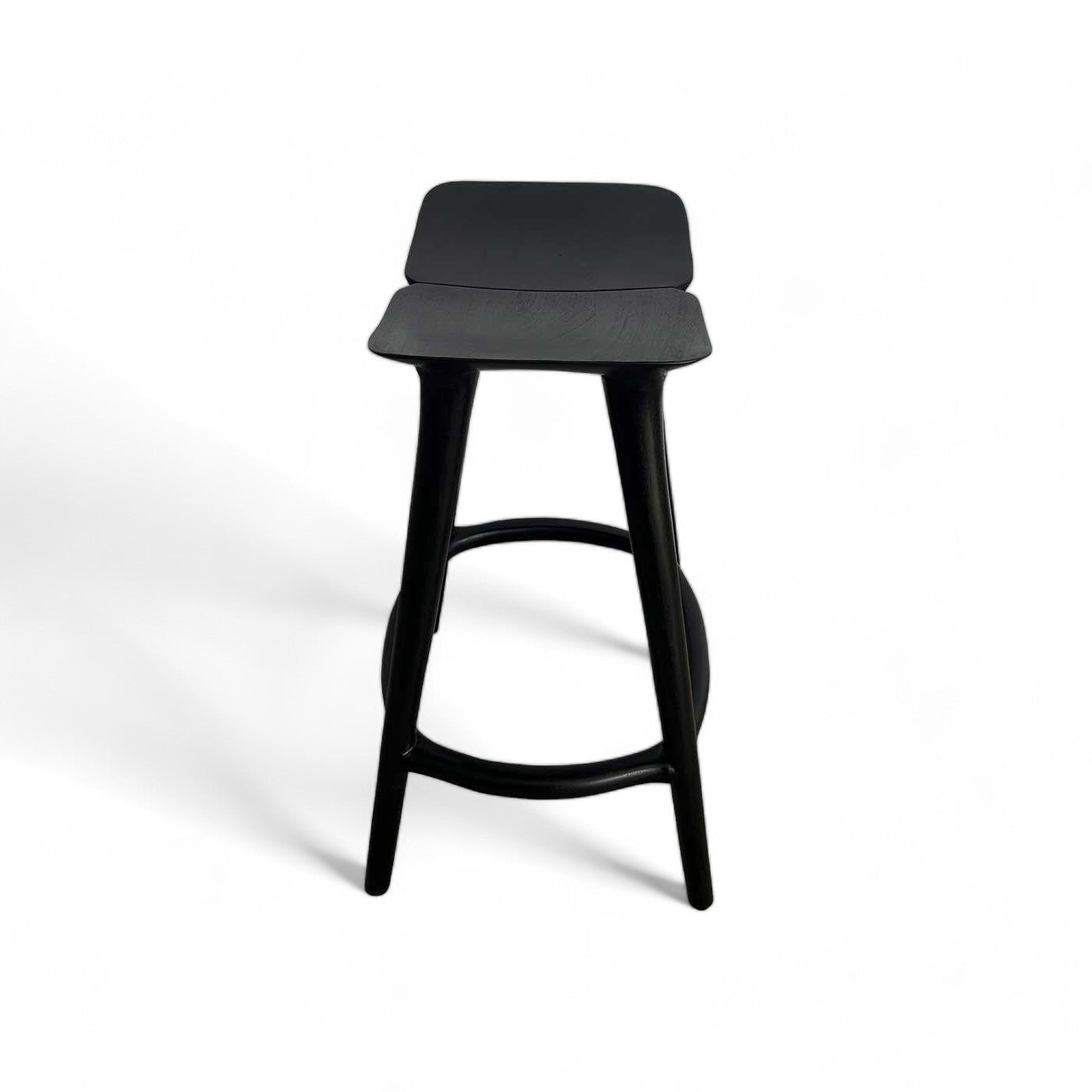 Olsen Black Teak Bar Stool