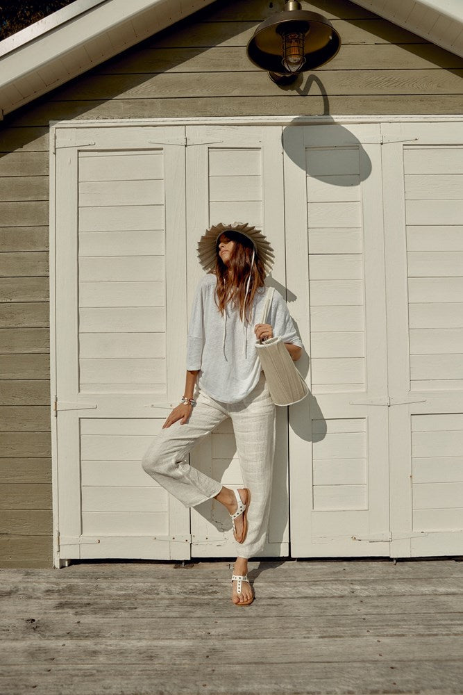 Estilo Emporio-Omero Pant - Fiamma Panna-Pants-st-barts-brisbane-goldcoast-cabarita-southport
