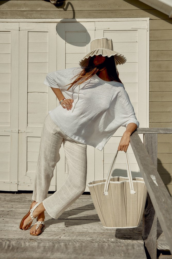 Estilo Emporio-Omero Pant - Fiamma Panna-Pants-st-barts-brisbane-goldcoast-cabarita-southport