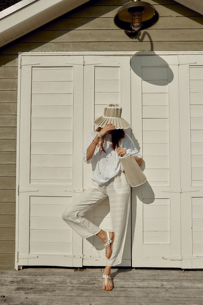 Estilo Emporio-Omero Pant - Fiamma Panna-Pants-st-barts-brisbane-goldcoast-cabarita-southport