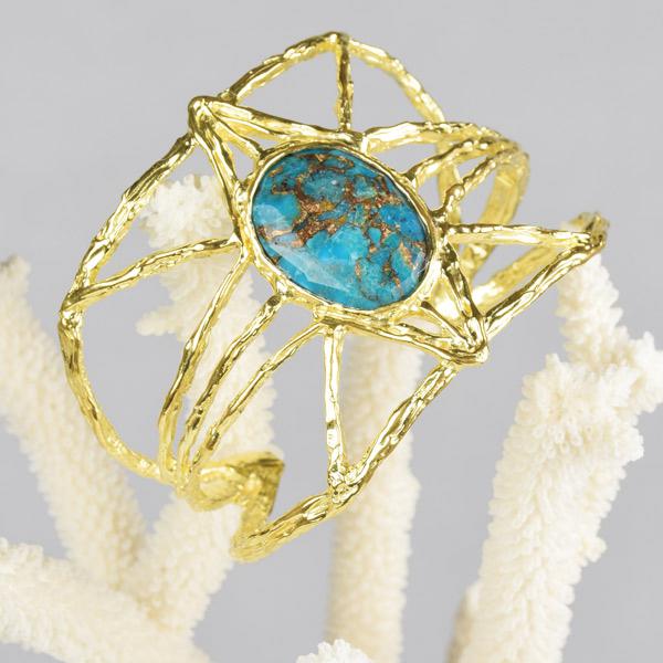 Open Design & Turquoise Cuff