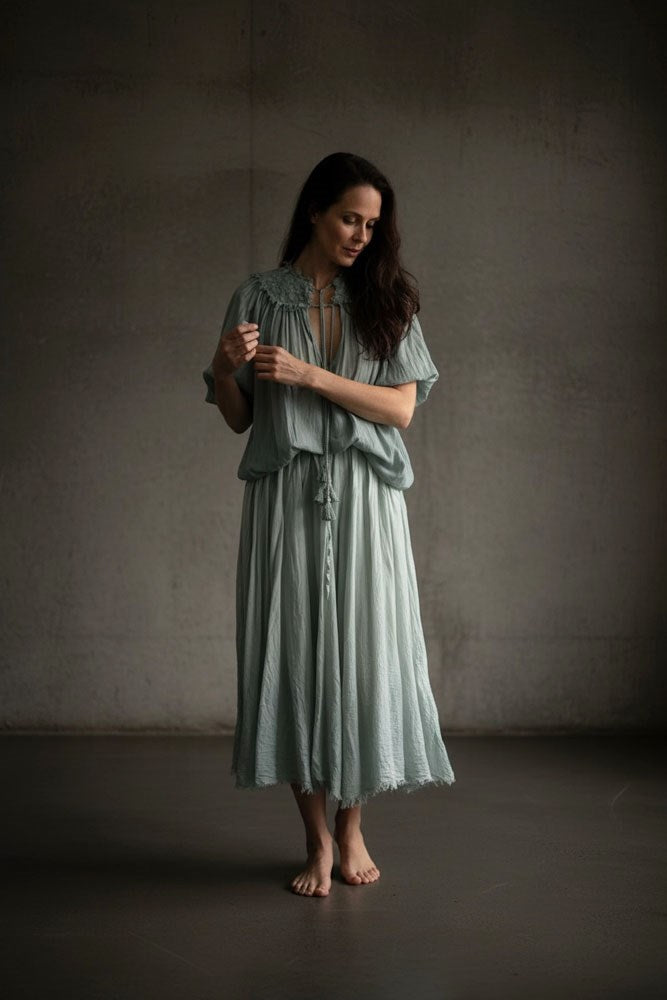 Ophelia Top - Ice Blue