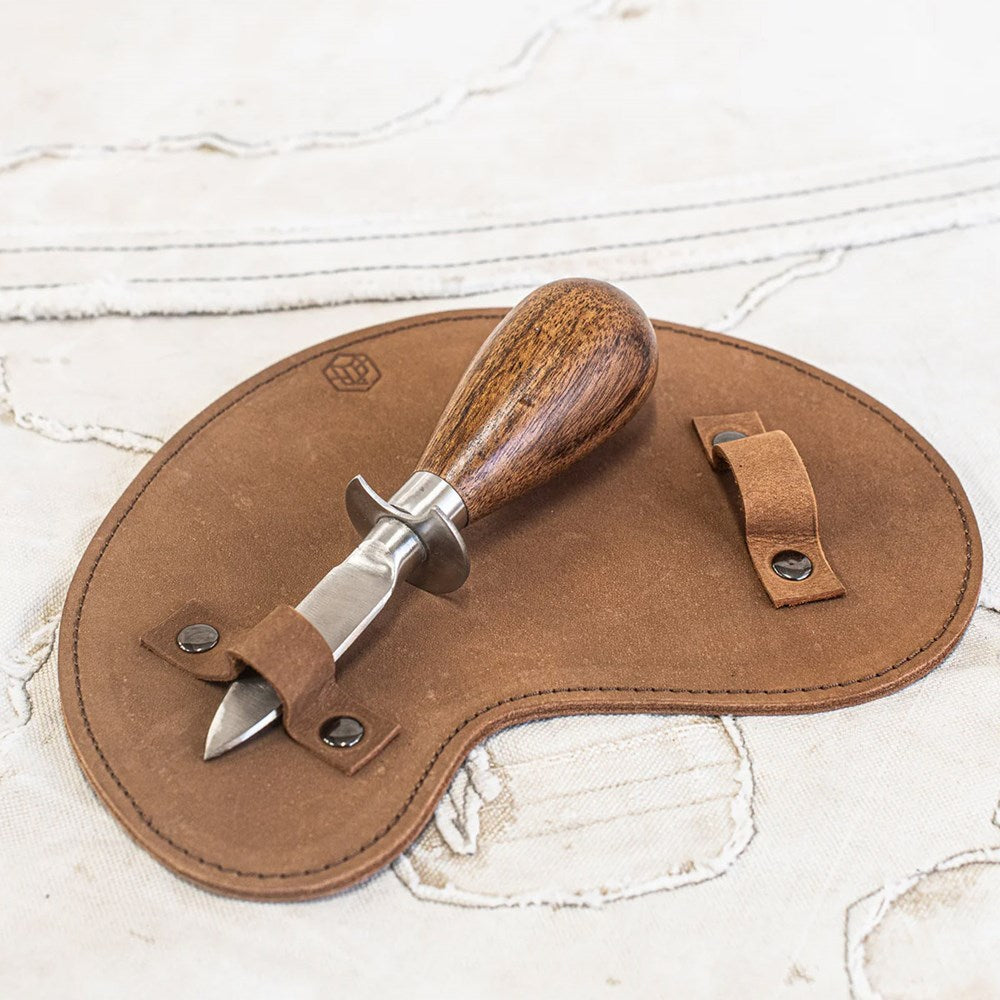 Oyster Knife With Leather Glove