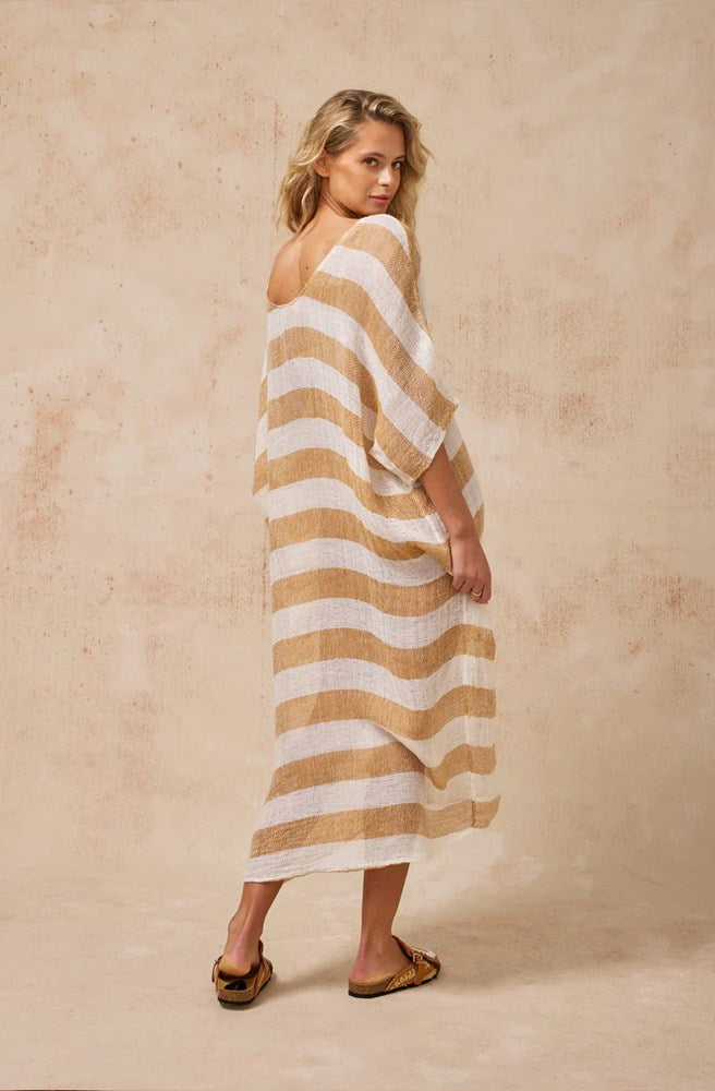 Paiga Dress - Oro Stripe