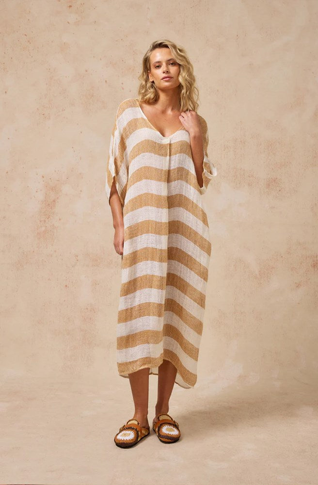 Paiga Dress - Oro Stripe