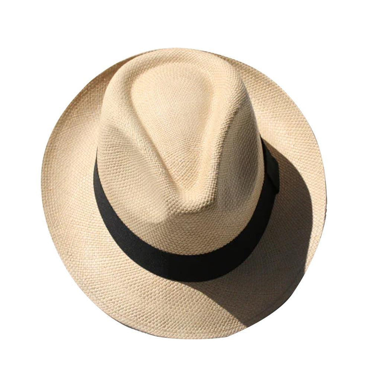 Panama Straw Fedora Hat in Sand