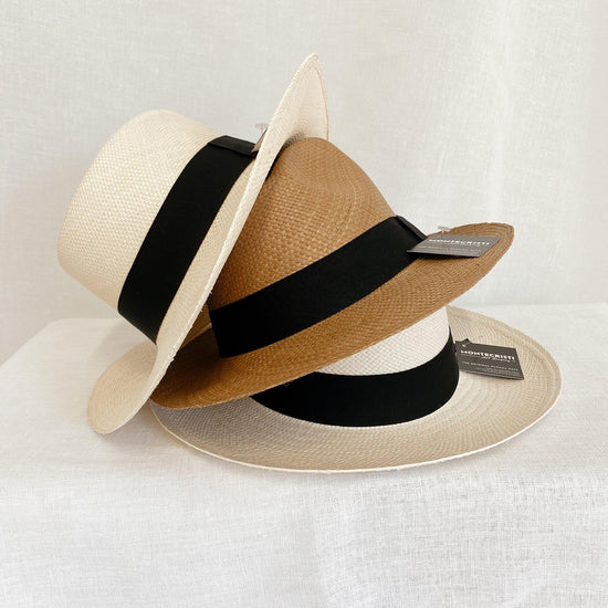 Panama Straw Fedora Hat in Tobacco