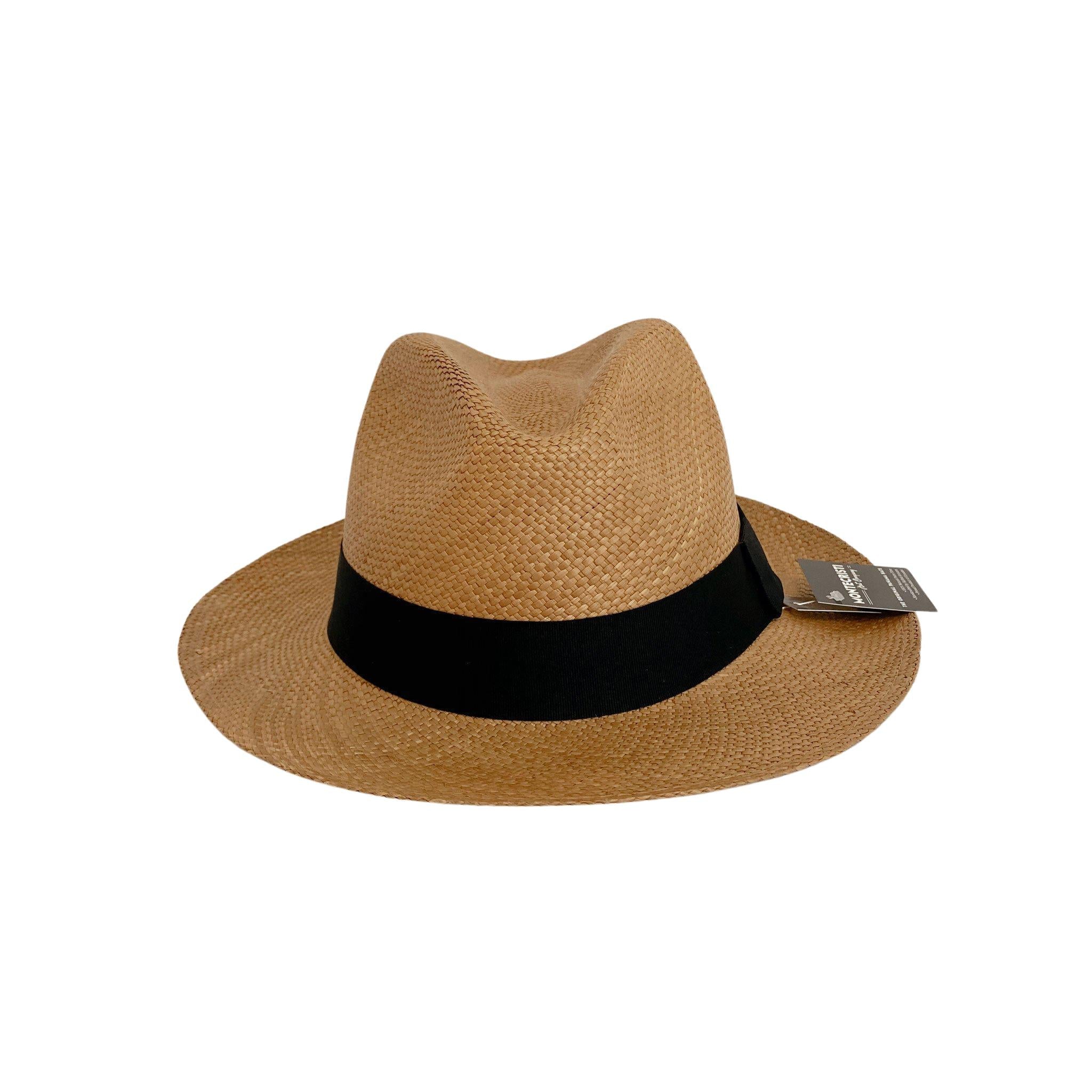 Panama Straw Fedora Hat in Tobacco