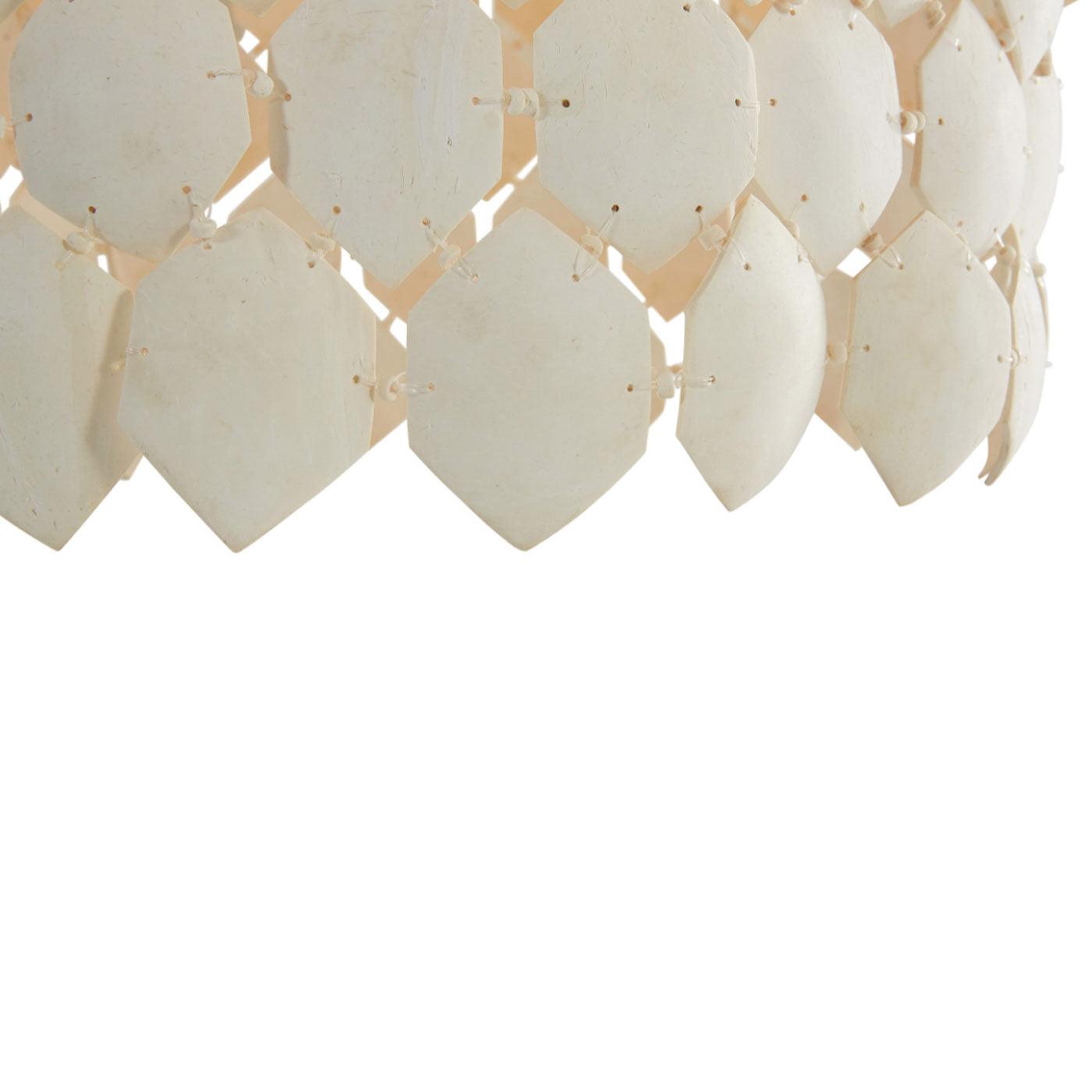 Piatos Coconut Shell Chandelier - White-St Barts