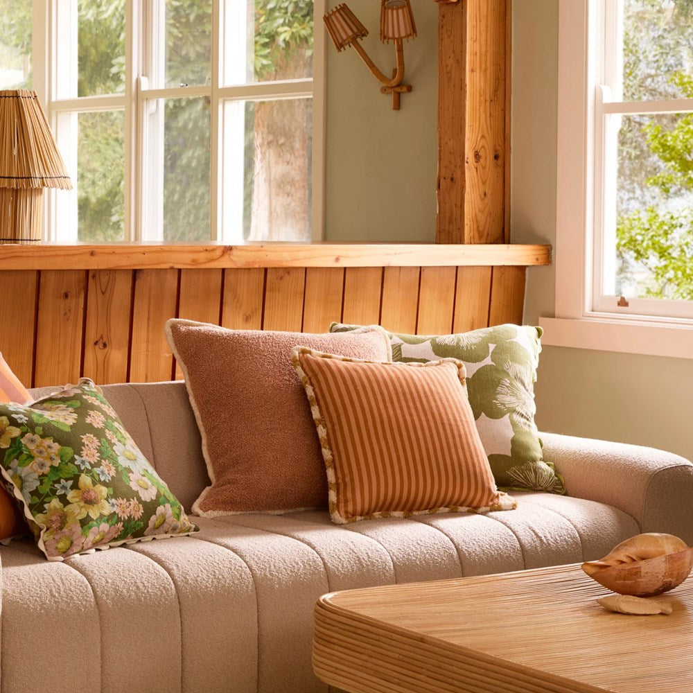 Pinstripe Cushion - Nutmeg