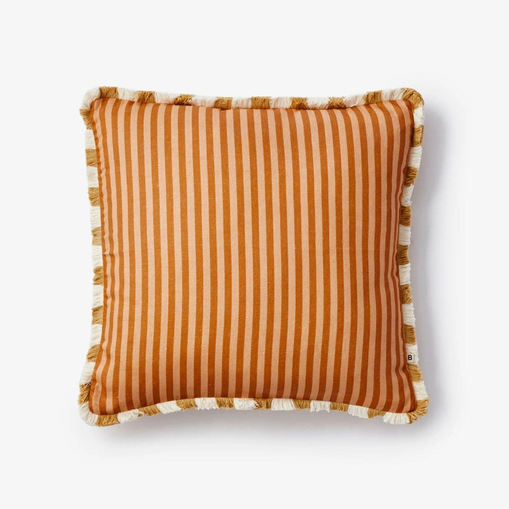 Pinstripe Cushion - Nutmeg