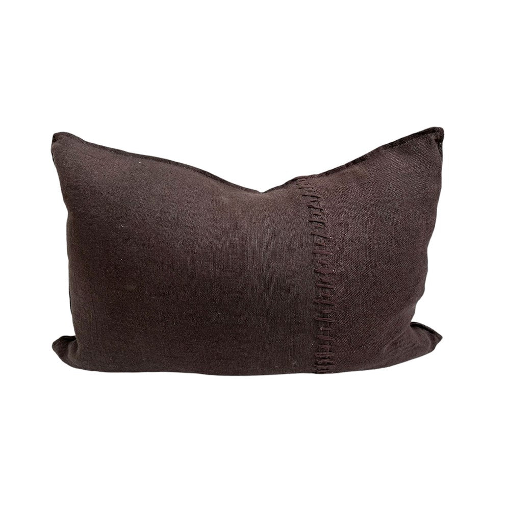 Primal Linen Cushion - Chocolate