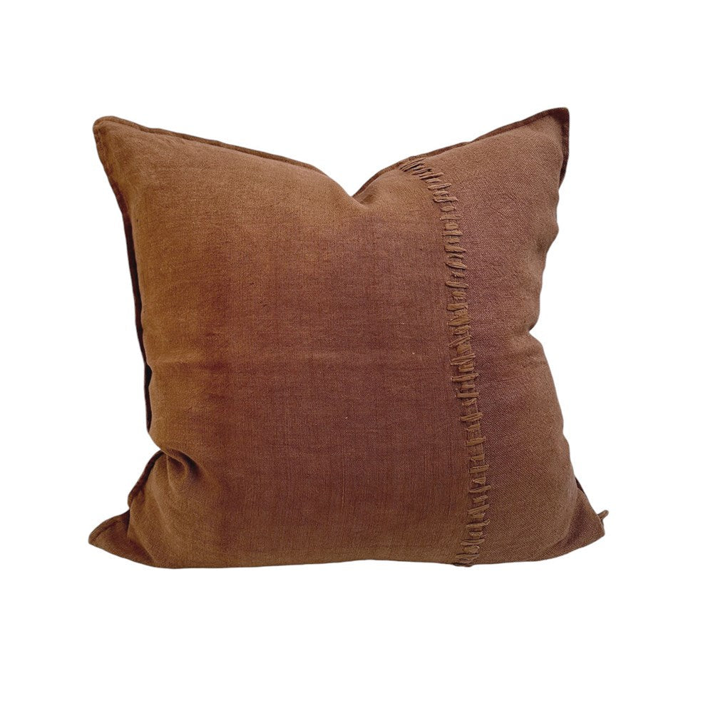 Primal Linen Cushion - Ochre