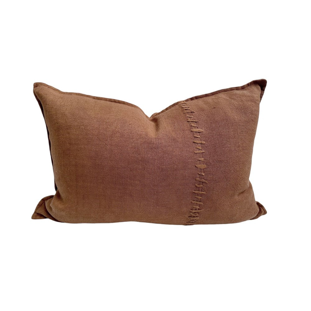 Primal Linen Cushion - Ochre