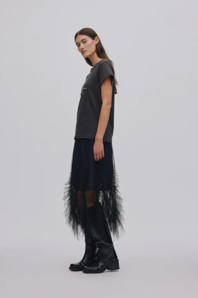 Ambla Diamante Tee - Faded Black - Rabens Saloner
